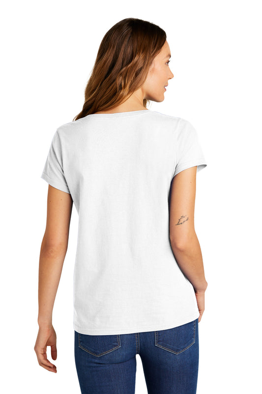 District Women's The Concert Tee V-Neck DT5002 White