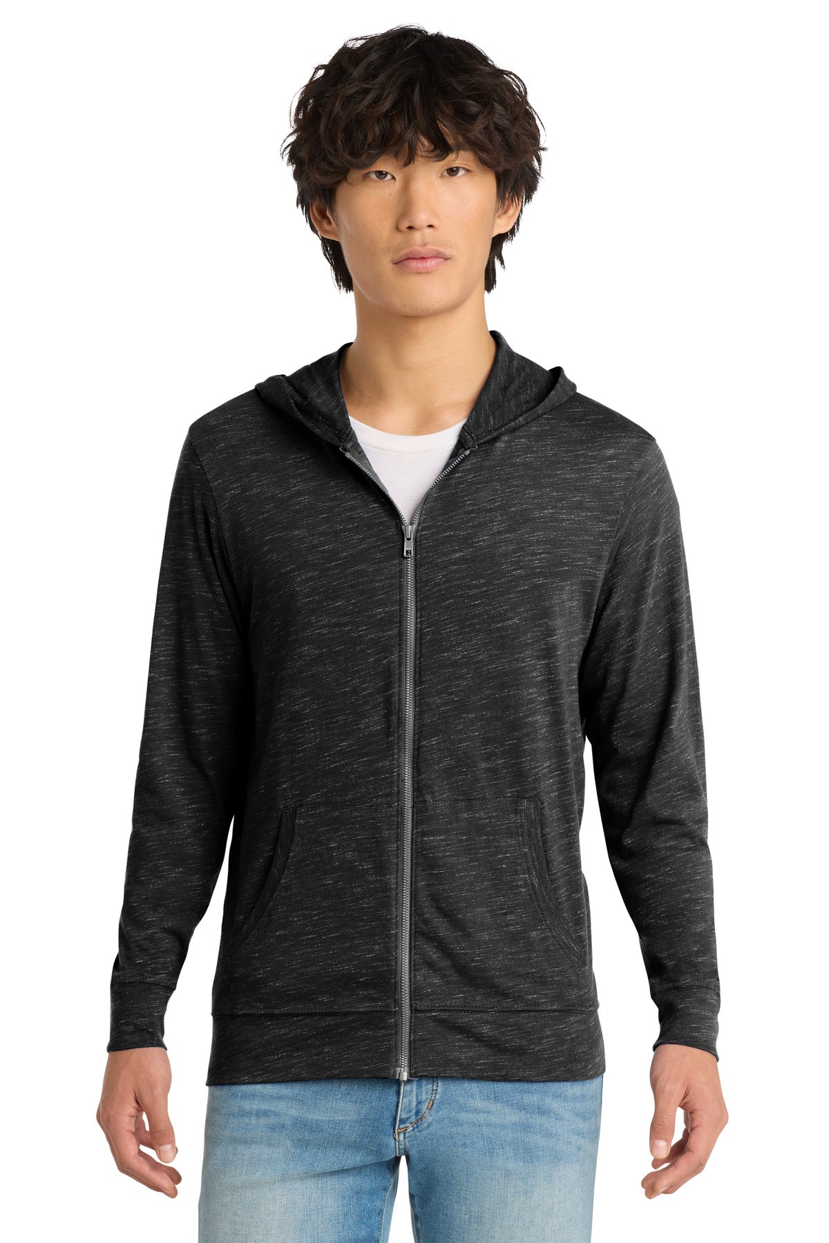 District Medal Full-Zip Hoodie DT565 Black