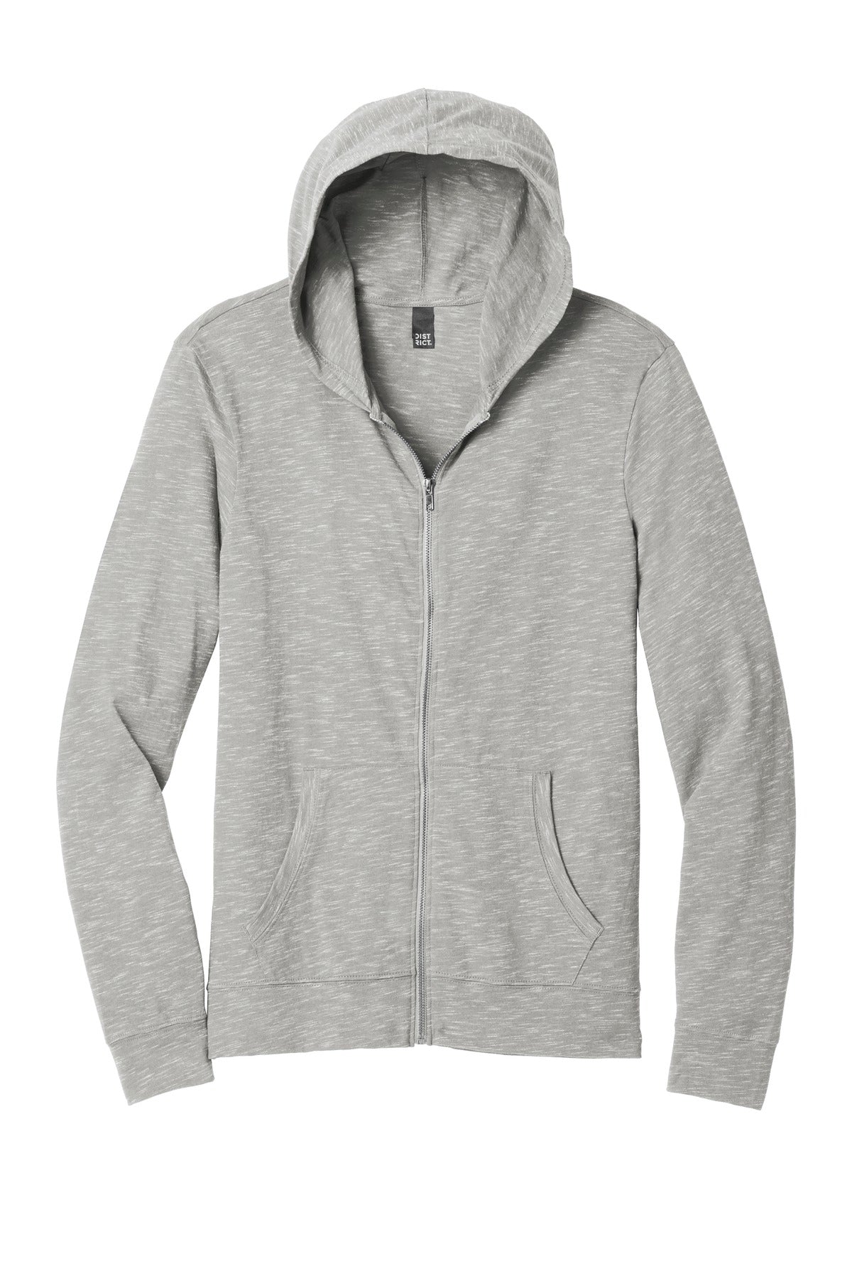District Medal Full-Zip Hoodie DT565 Light Grey