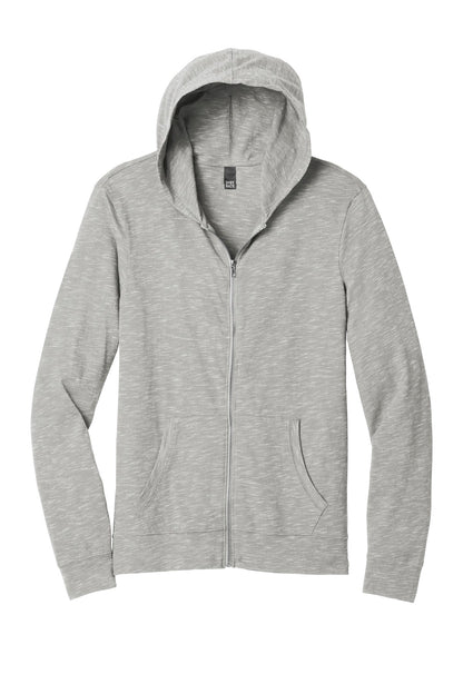 District Medal Full-Zip Hoodie DT565 Light Grey