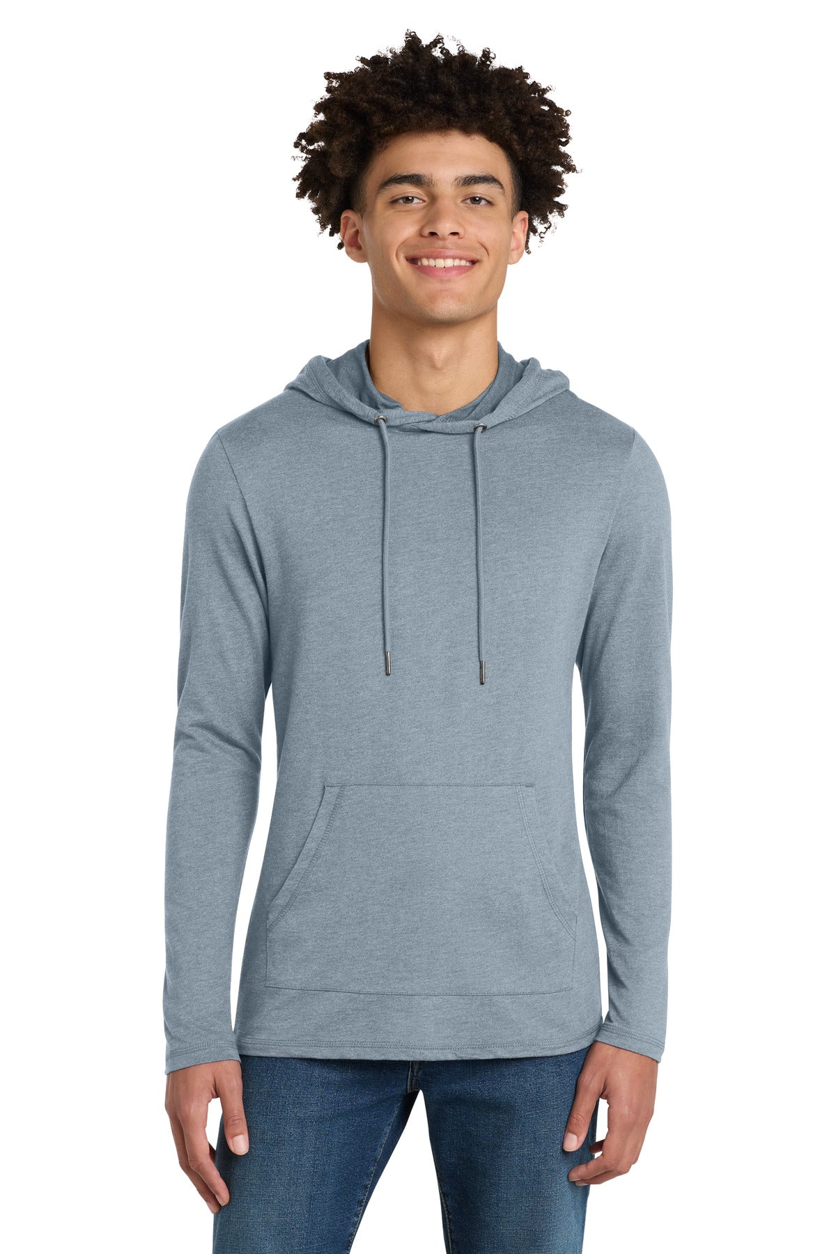 District Featherweight French Terry Hoodie DT571 Flint Blue Heather