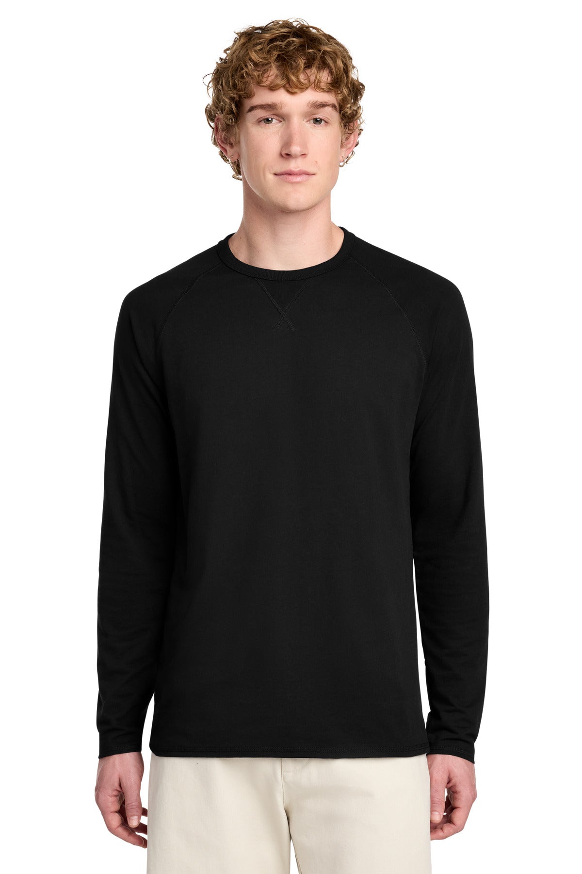 District Featherweight French Terry Long Sleeve Crewneck DT572 Black