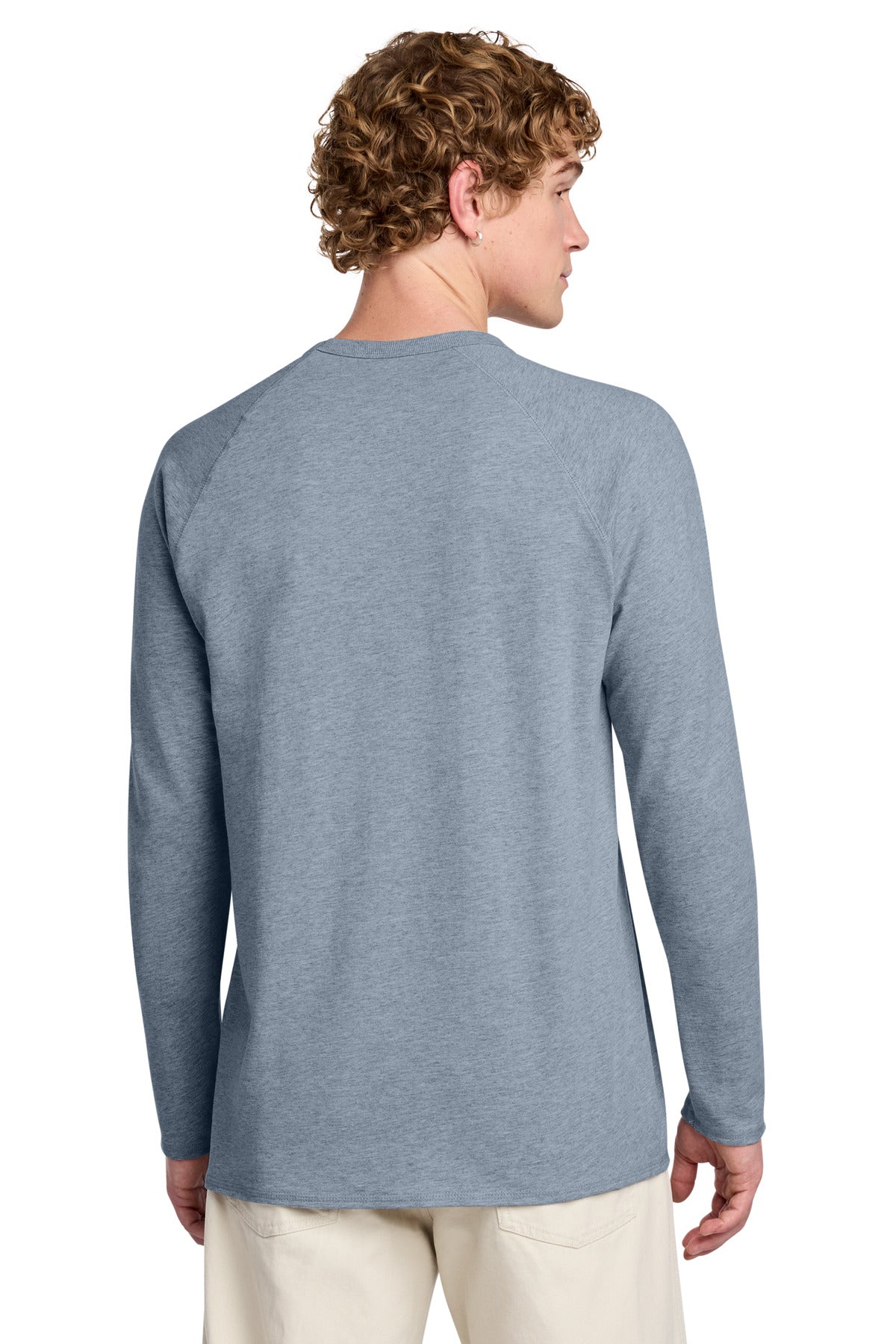 District Featherweight French Terry Long Sleeve Crewneck DT572 Flint Blue Heather