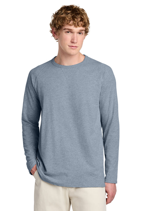 District Featherweight French Terry Long Sleeve Crewneck DT572 Flint Blue Heather