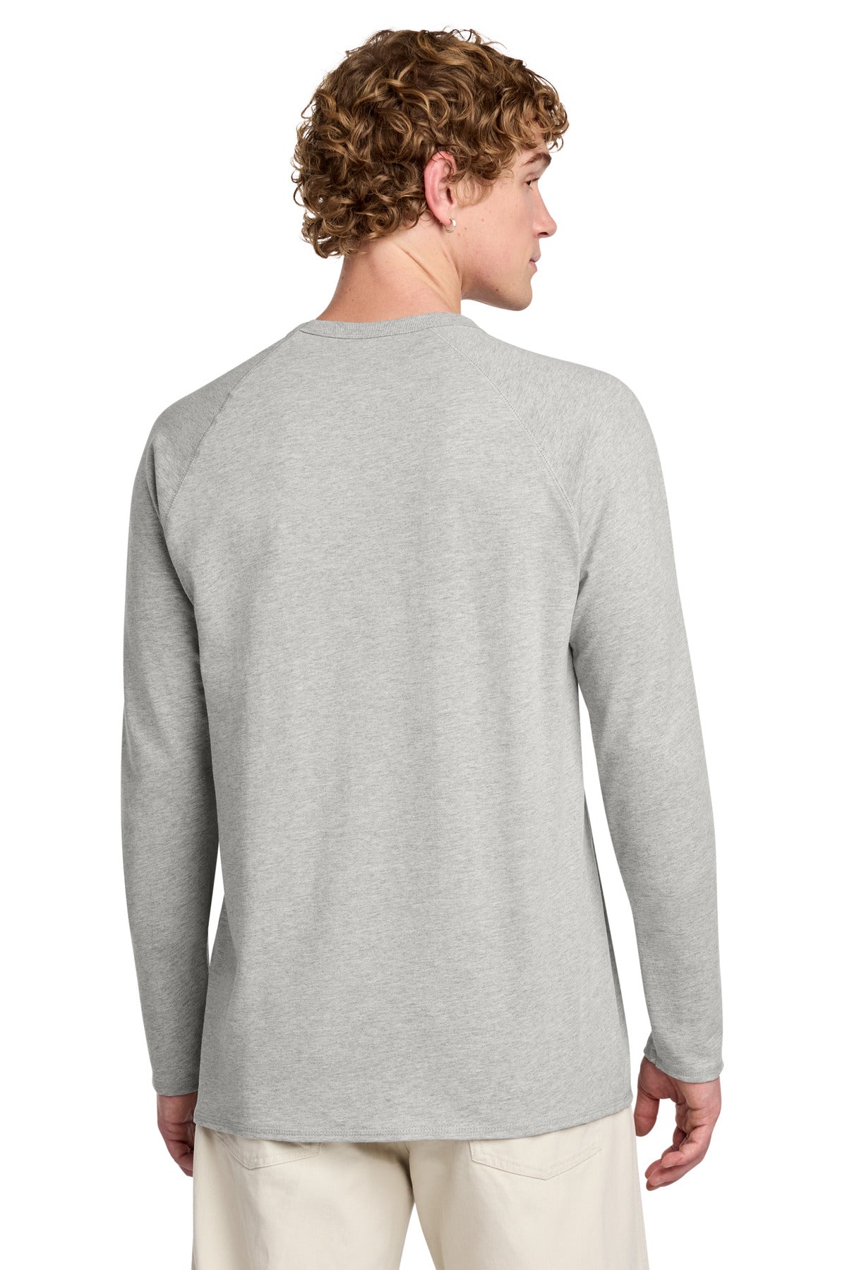 District Featherweight French Terry Long Sleeve Crewneck DT572 Light Heather Grey
