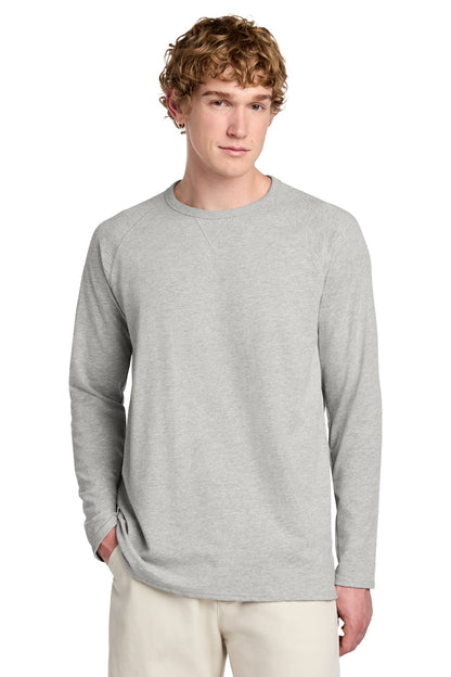 District Featherweight French Terry Long Sleeve Crewneck DT572 Light Heather Grey