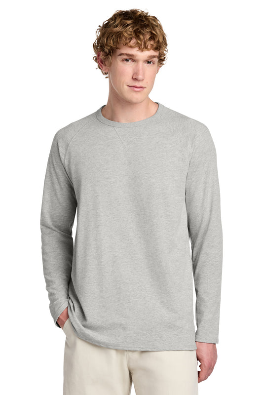 District Featherweight French Terry Long Sleeve Crewneck DT572 Light Heather Grey