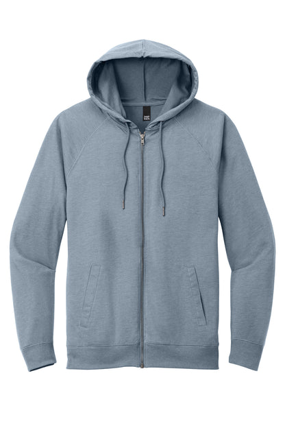 District Featherweight French Terry Full-Zip Hoodie DT573 Flint Blue Heather