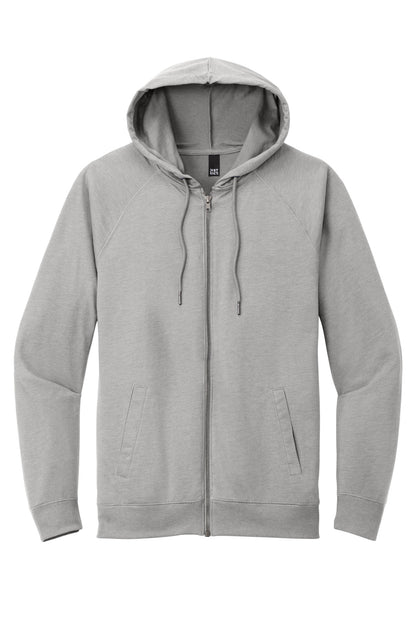 District Featherweight French Terry Full-Zip Hoodie DT573 Light Heather Grey