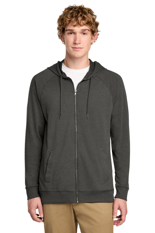 District Featherweight French Terry Full-Zip Hoodie DT573 Washed Coal