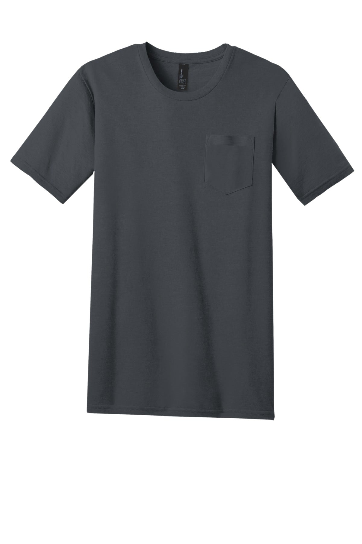 District Very Important Tee with Pocket DT6000P Charcoal