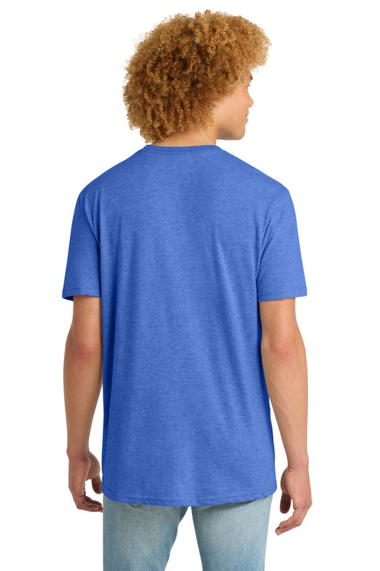 District Very Important Tee with Pocket DT6000P Heathered Royal