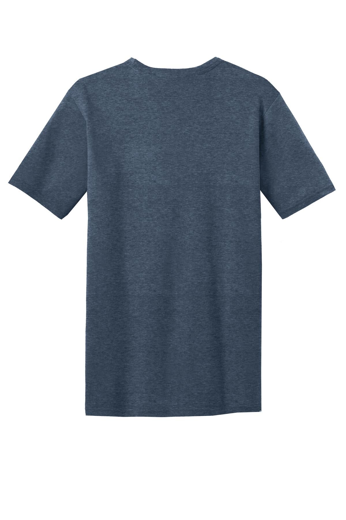District Very Important Tee with Pocket DT6000P Heathered Navy