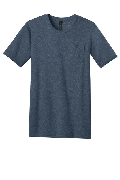 District Very Important Tee with Pocket DT6000P Heathered Navy