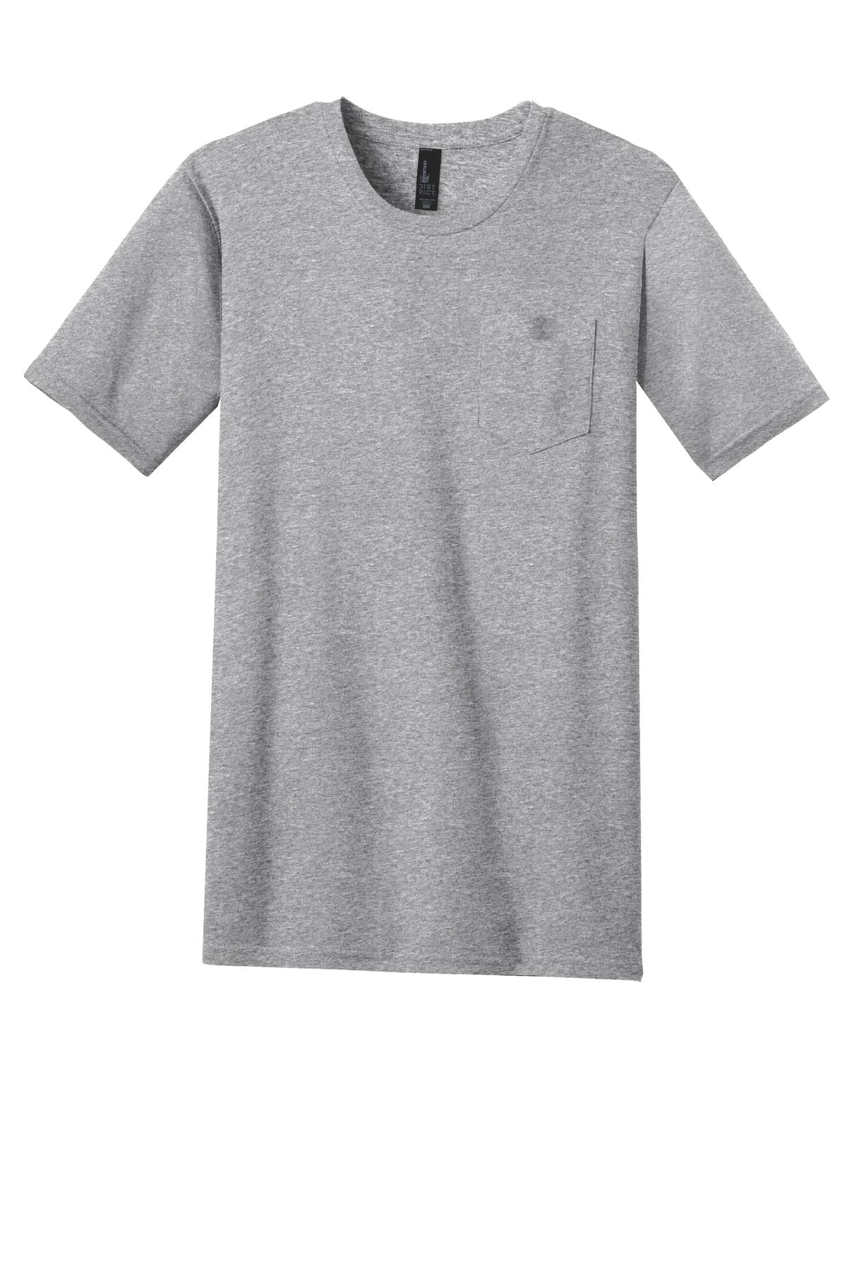 District Very Important Tee with Pocket DT6000P Light Heather Grey
