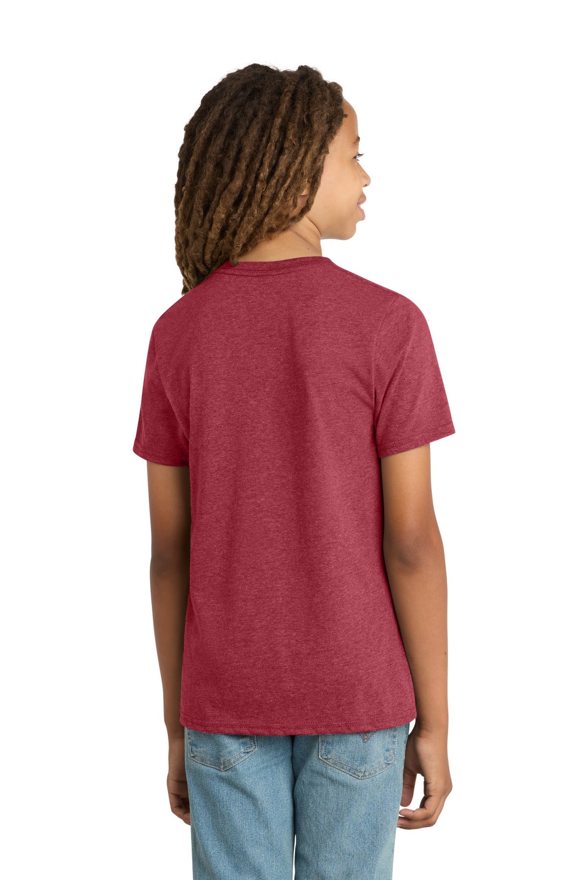 District Youth Very Important Tee DT6000Y Heathered Cardinal