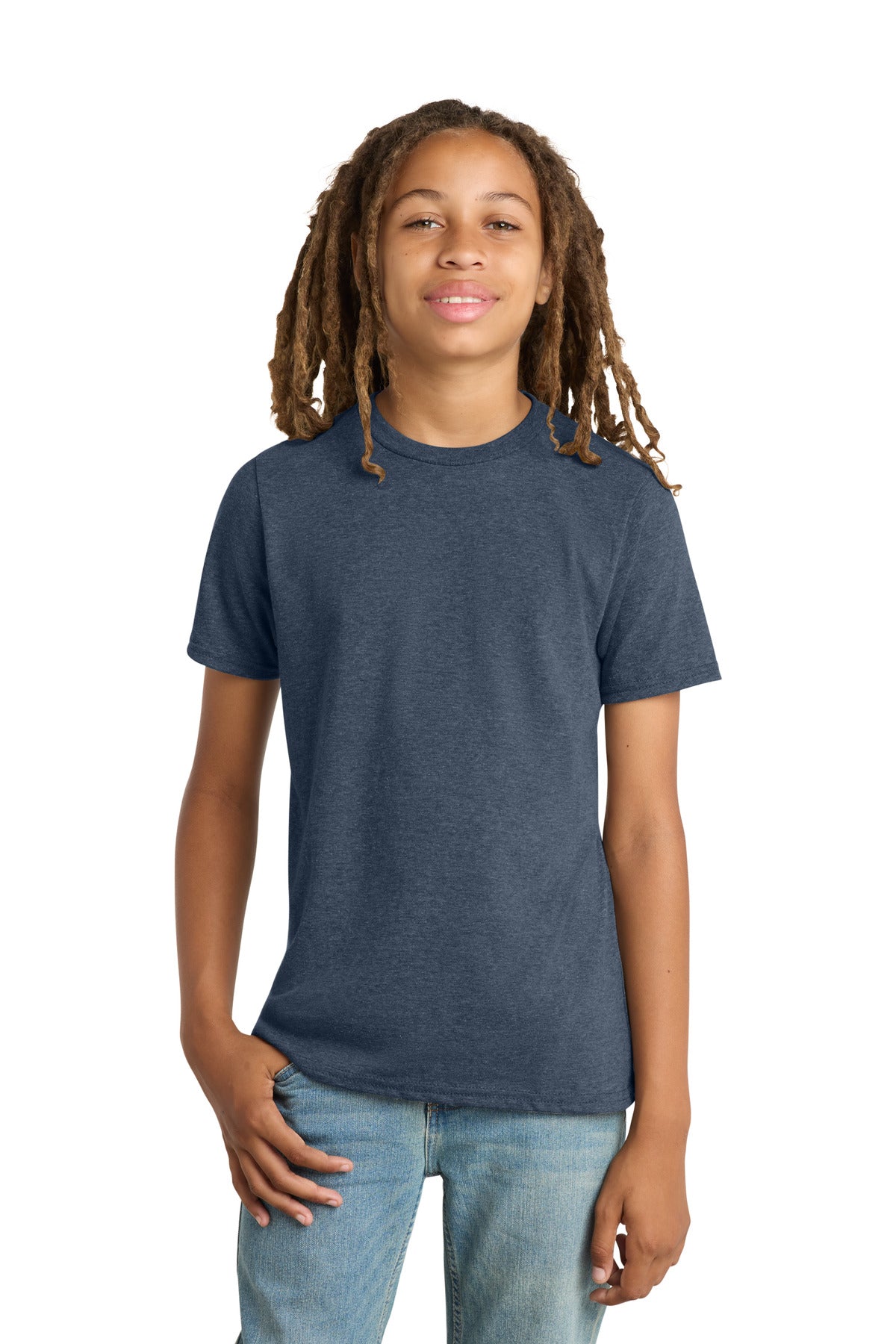 District Youth Very Important Tee DT6000Y Heathered Navy