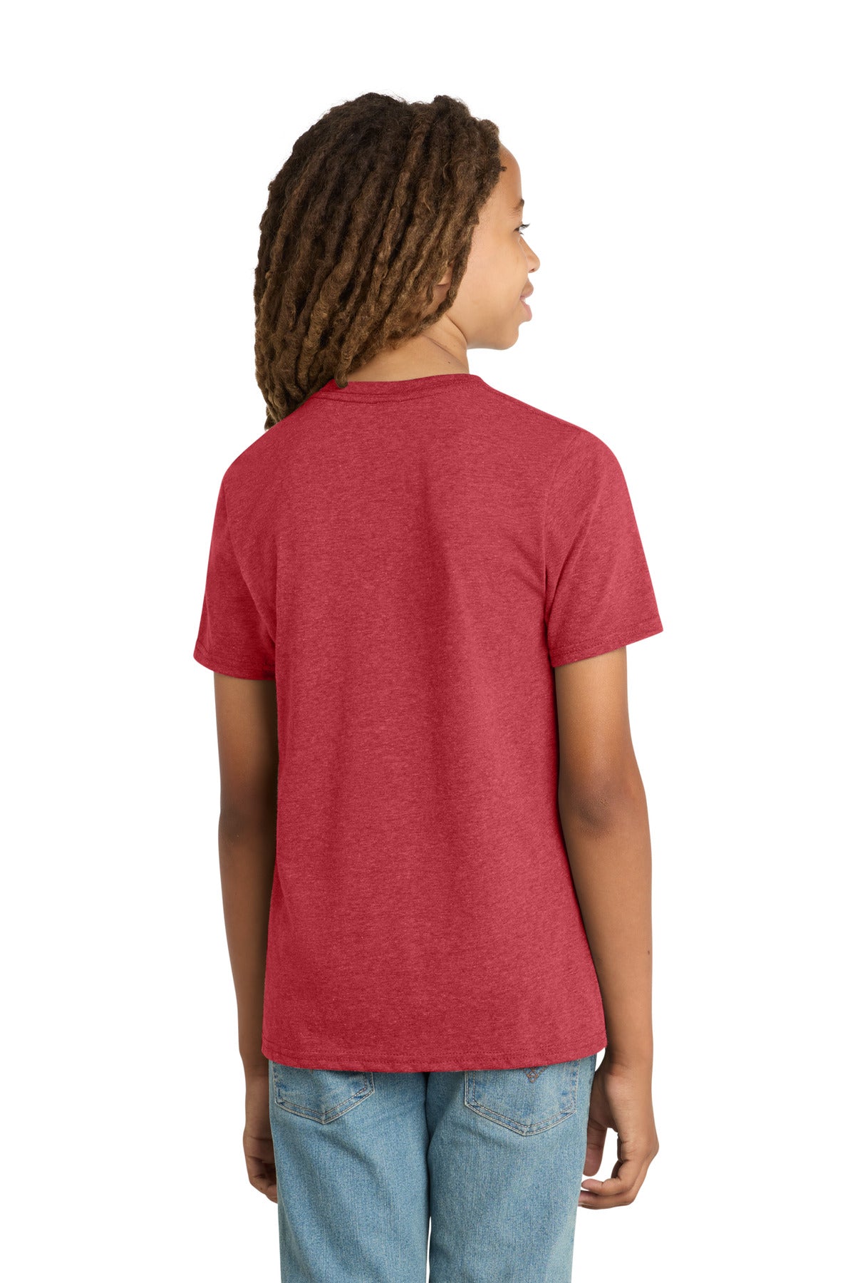 District Youth Very Important Tee DT6000Y Heathered Red