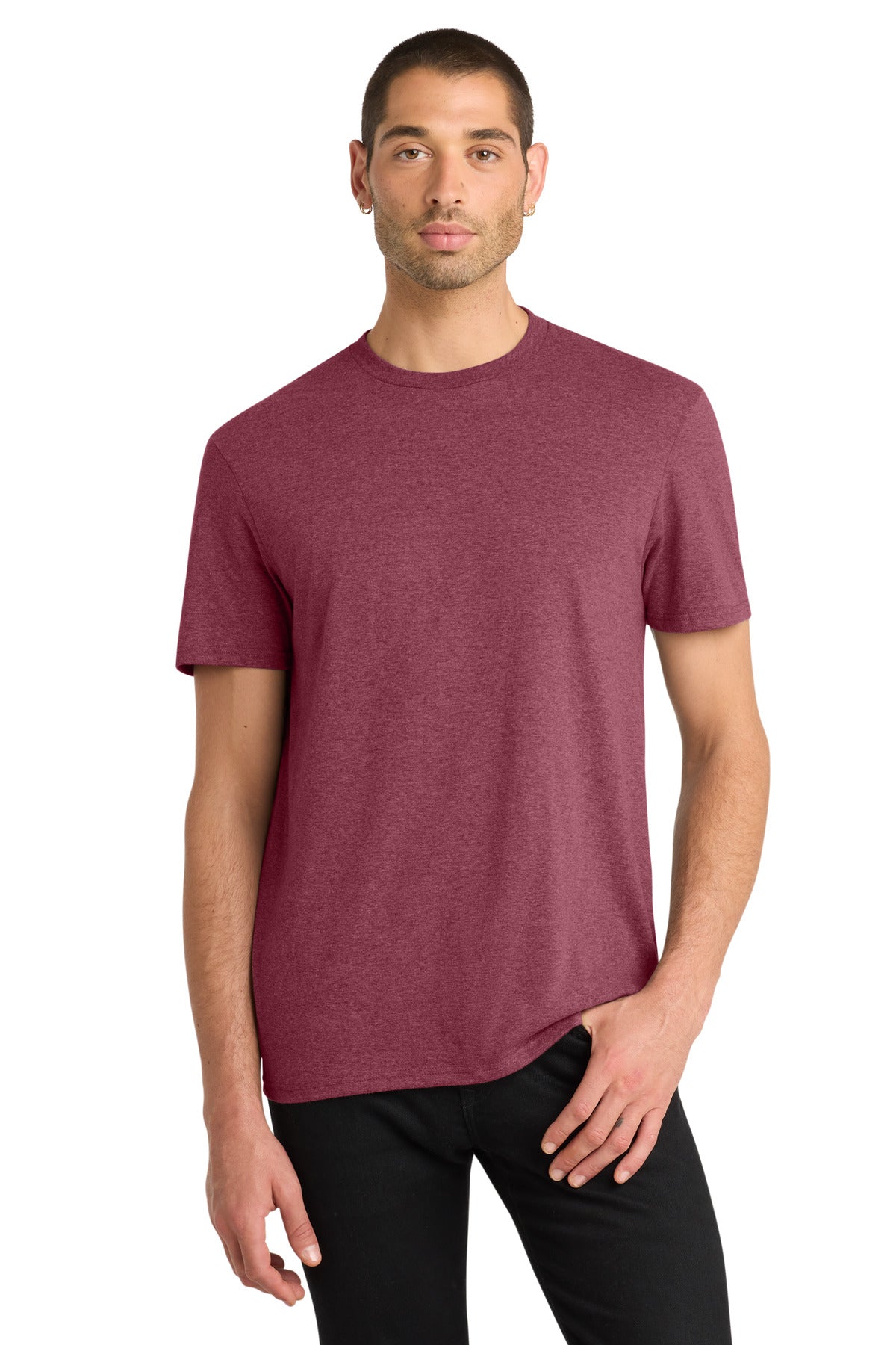 District Very Important Tee DT6000 Heathered Cardinal