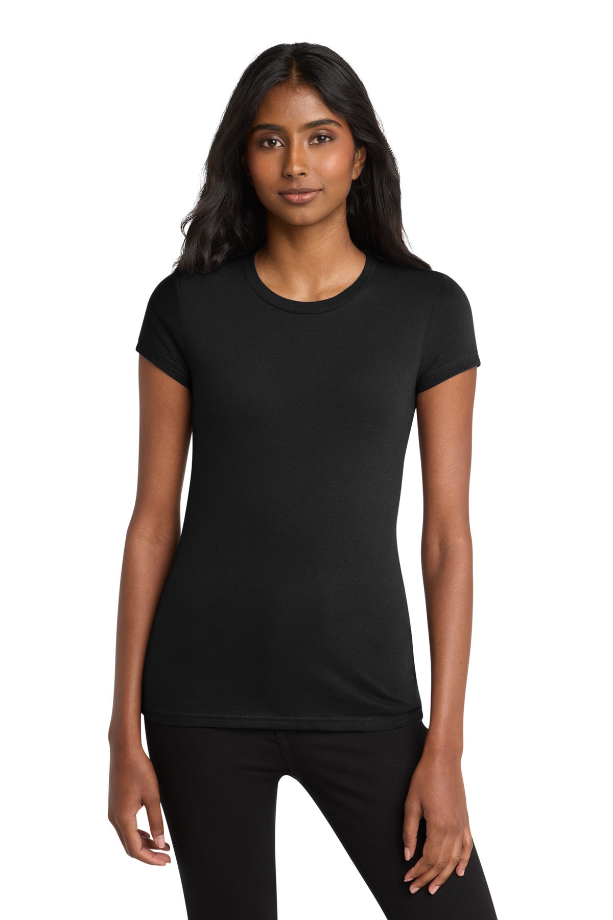 District Women's Fitted Very Important Tee DT6001 Black