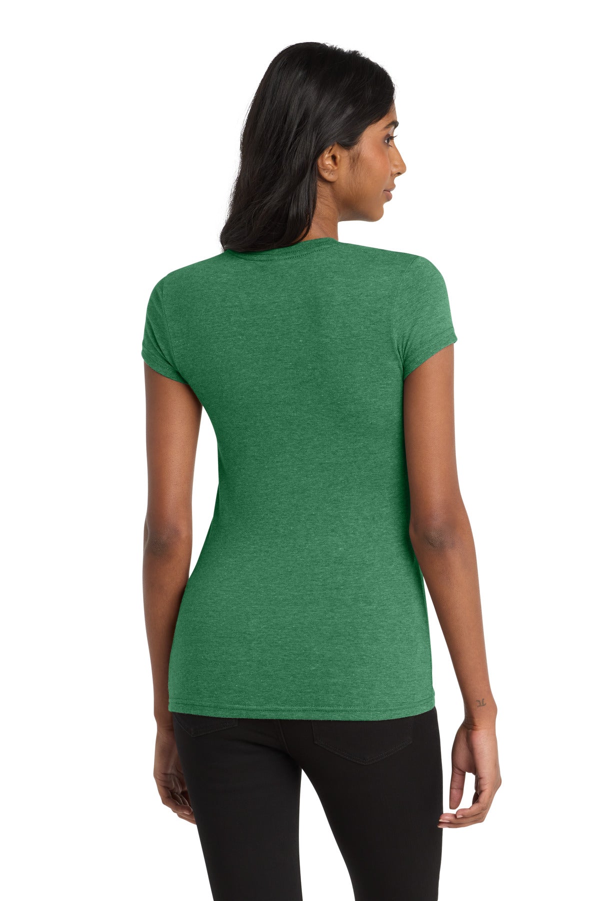 District Women's Fitted Very Important Tee DT6001 Heathered Kelly Green