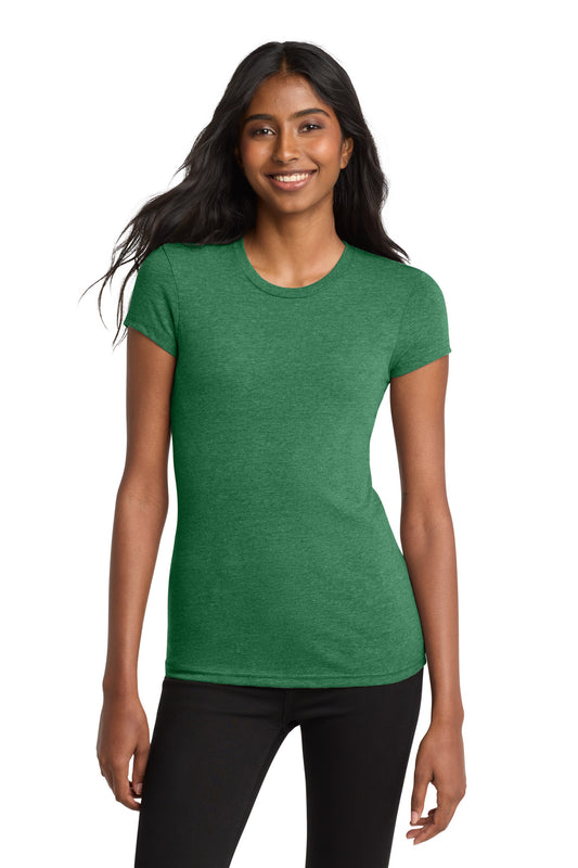 District Women's Fitted Very Important Tee DT6001 Heathered Kelly Green