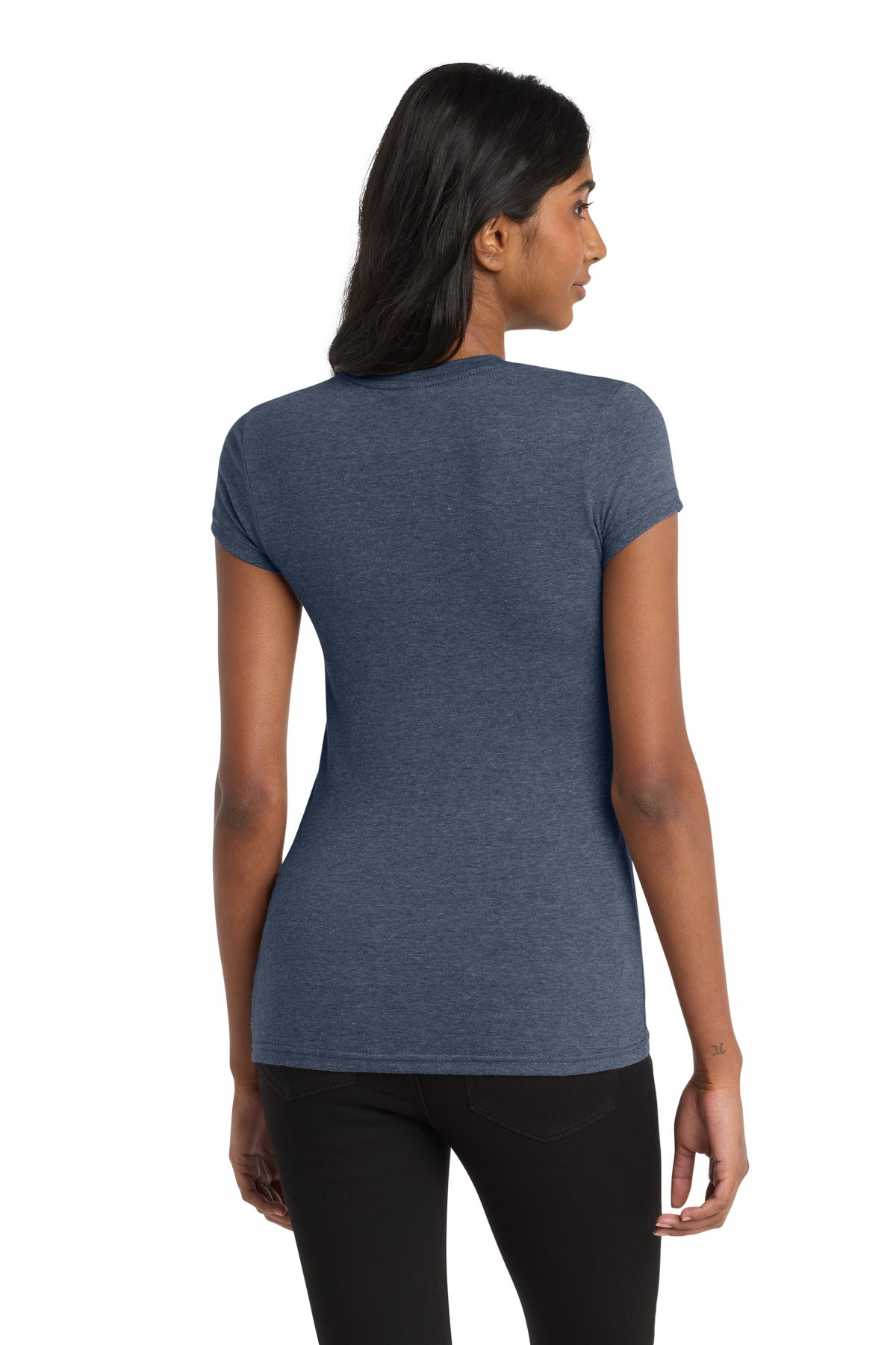 District Women's Fitted Very Important Tee DT6001 Heathered Navy