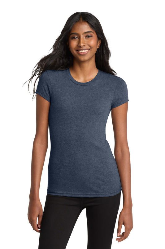 District Women's Fitted Very Important Tee DT6001 Heathered Navy