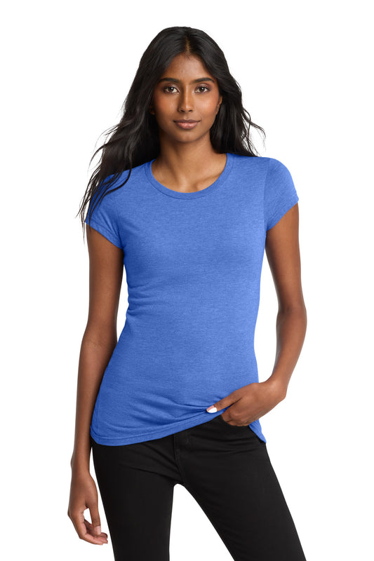 District Women's Fitted Very Important Tee DT6001 Heathered Royal