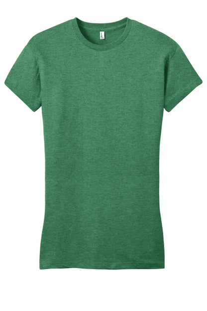 District Women's Fitted Very Important Tee DT6001 Heathered Kelly Green