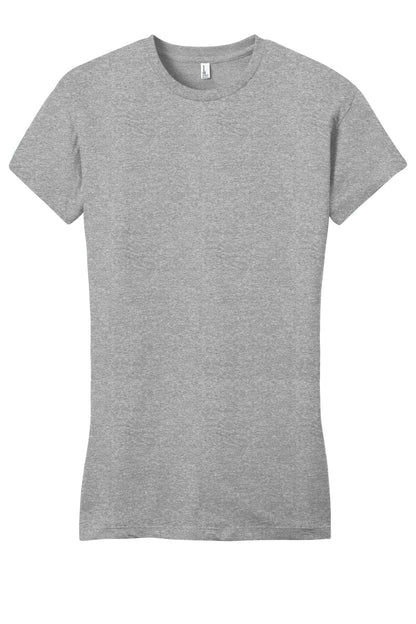 District Women's Fitted Very Important Tee DT6001 Light Heather Grey