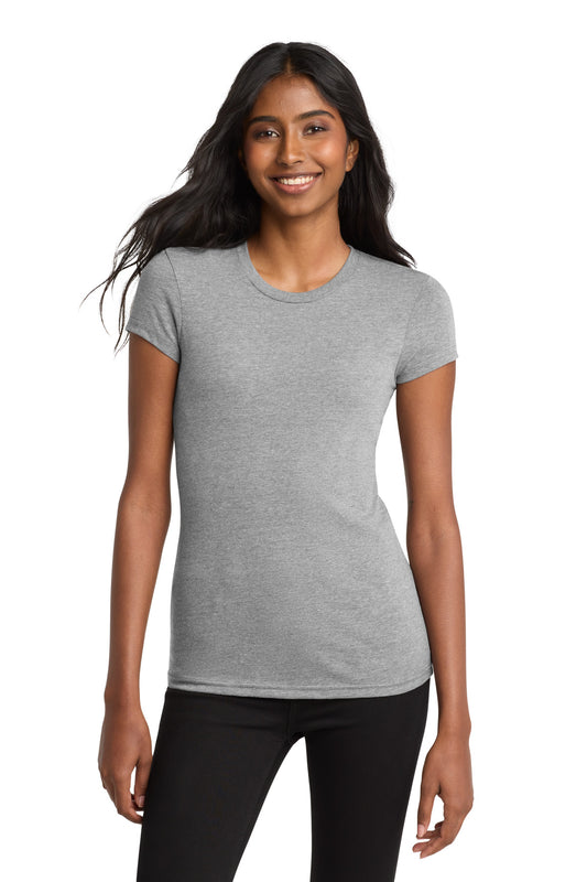 District Women's Fitted Very Important Tee DT6001 Light Heather Grey
