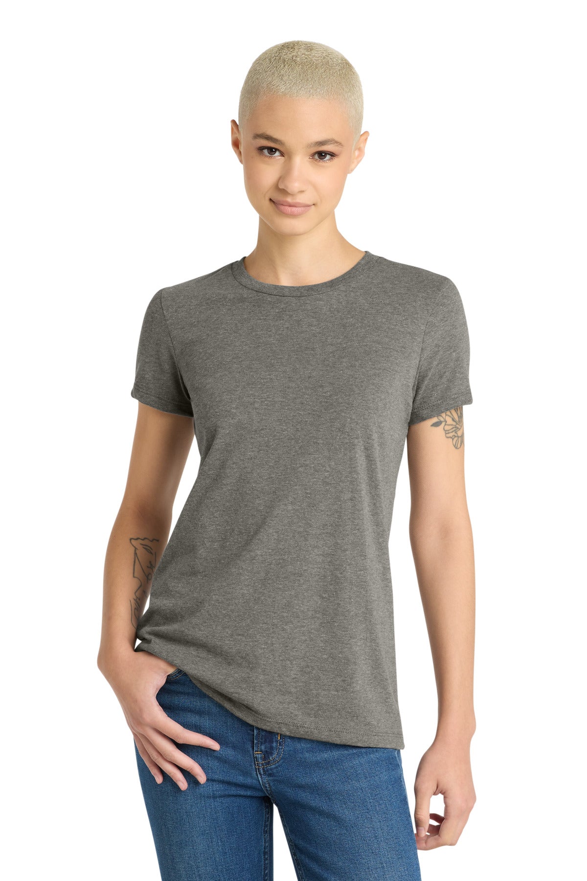 District Women's Very Important Tee  DT6002 Grey Frost