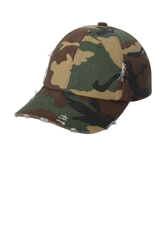 District Distressed Cap DT600 Military Camo