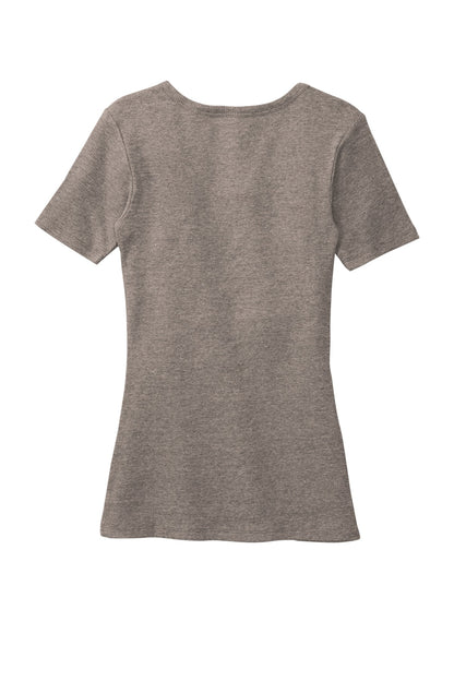 District Women's VITRib Scoop Neck Tee DT6020 Grey Frost