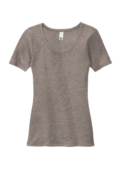 District Women's VITRib Scoop Neck Tee DT6020 Grey Frost