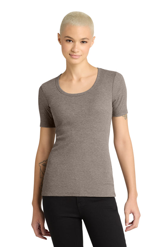 District Women's VITRib Scoop Neck Tee DT6020 Grey Frost
