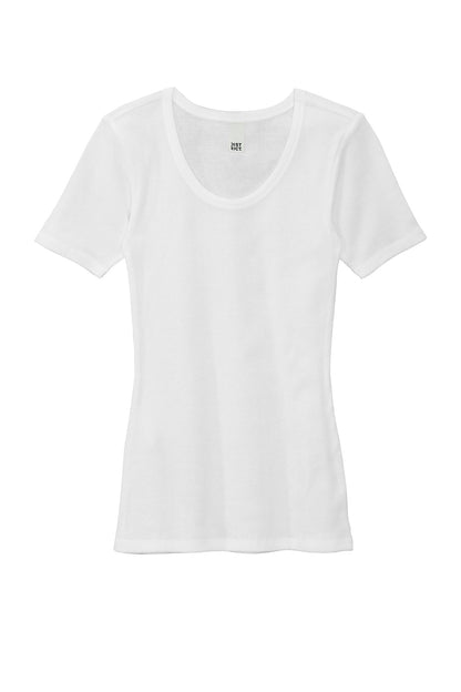 District Women's VITRib Scoop Neck Tee DT6020 White