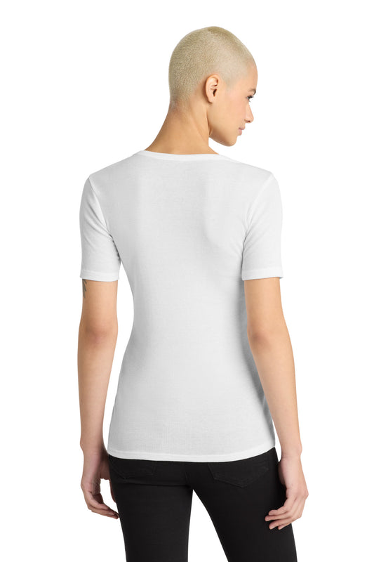 District Women's VITRib Scoop Neck Tee DT6020 White