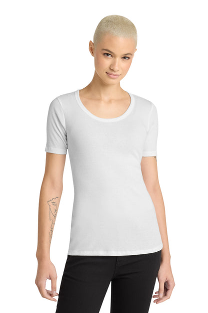 District Women's VITRib Scoop Neck Tee DT6020 White
