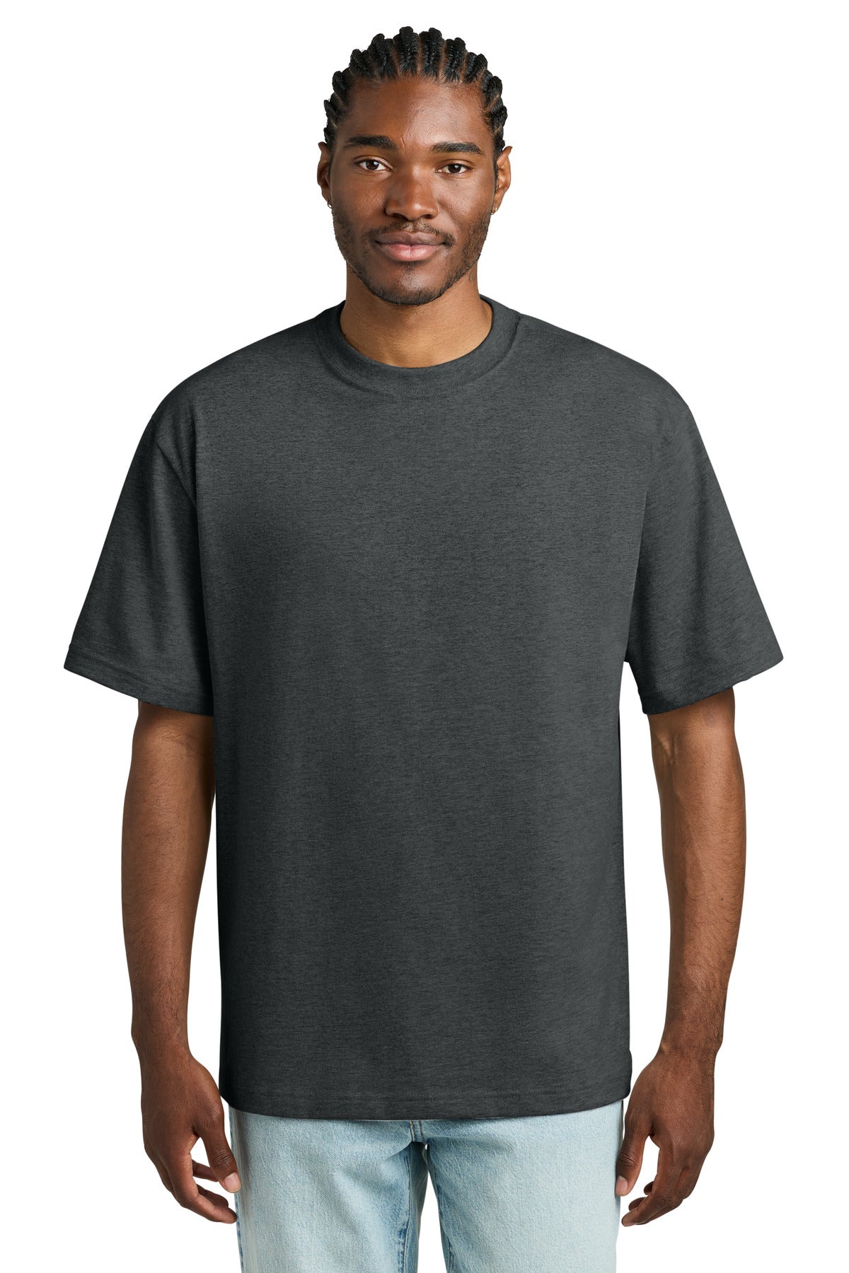 District Heavyweight Very Important Tee DT6065 Heathered Charcoal