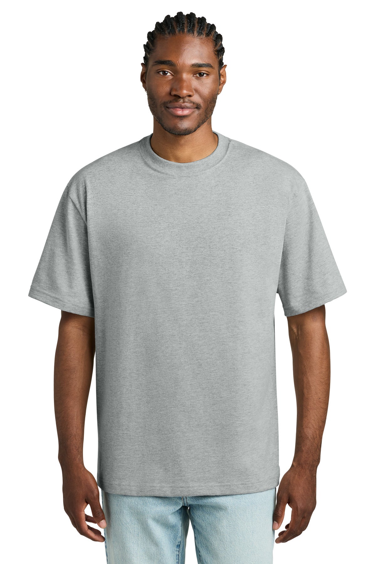 District Heavyweight Very Important Tee DT6065 Light Heather Grey
