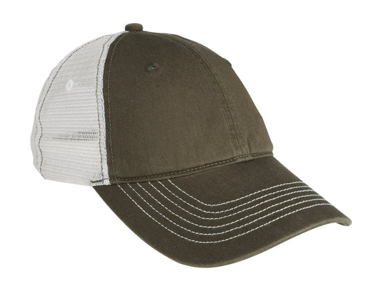 District Mesh Back Cap DT607 Army/ White