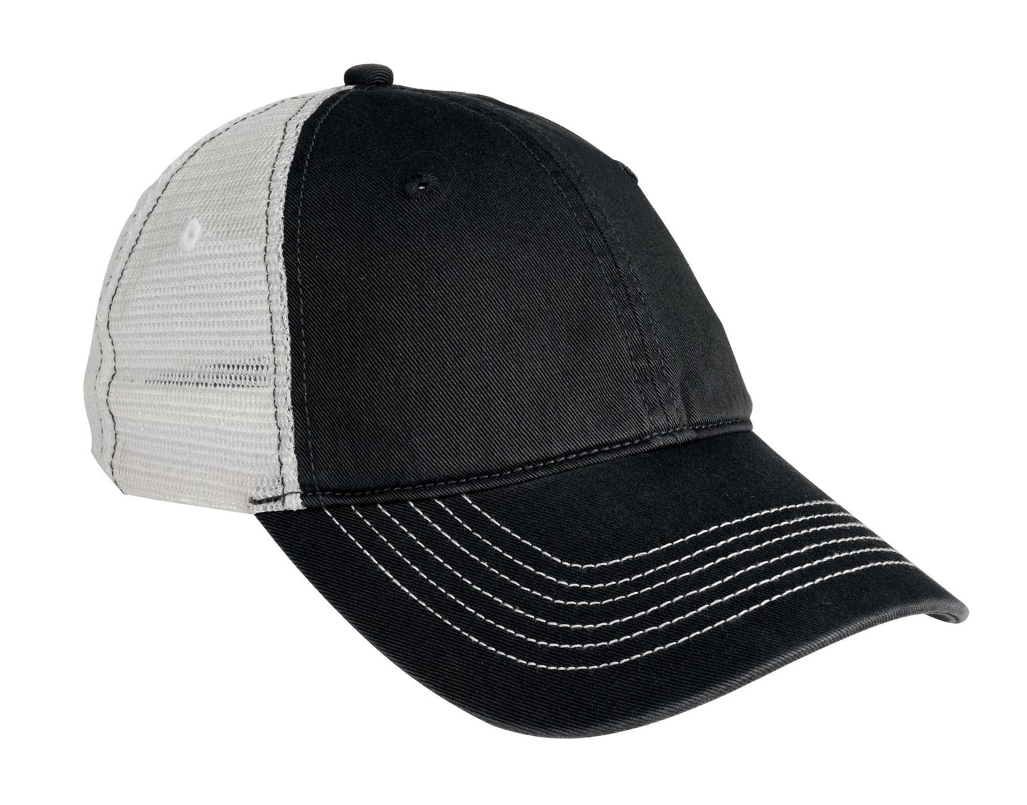 District Mesh Back Cap DT607 Black/ White