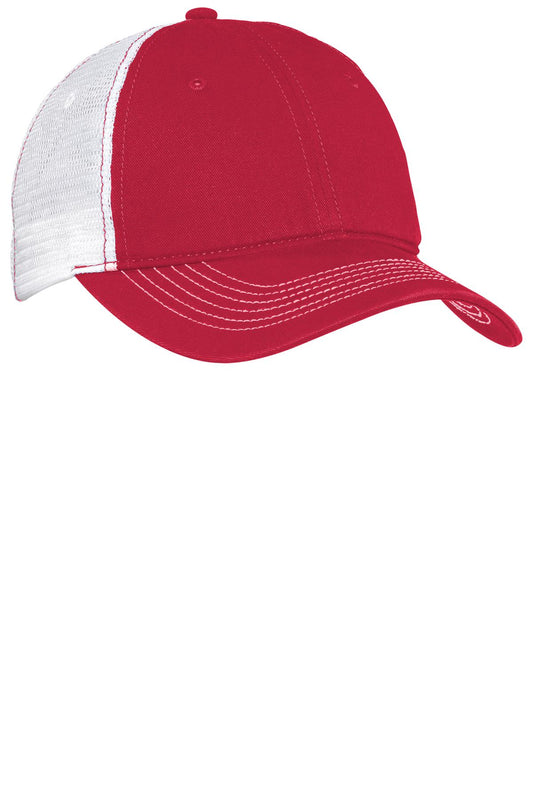 District Mesh Back Cap DT607 Red/ White