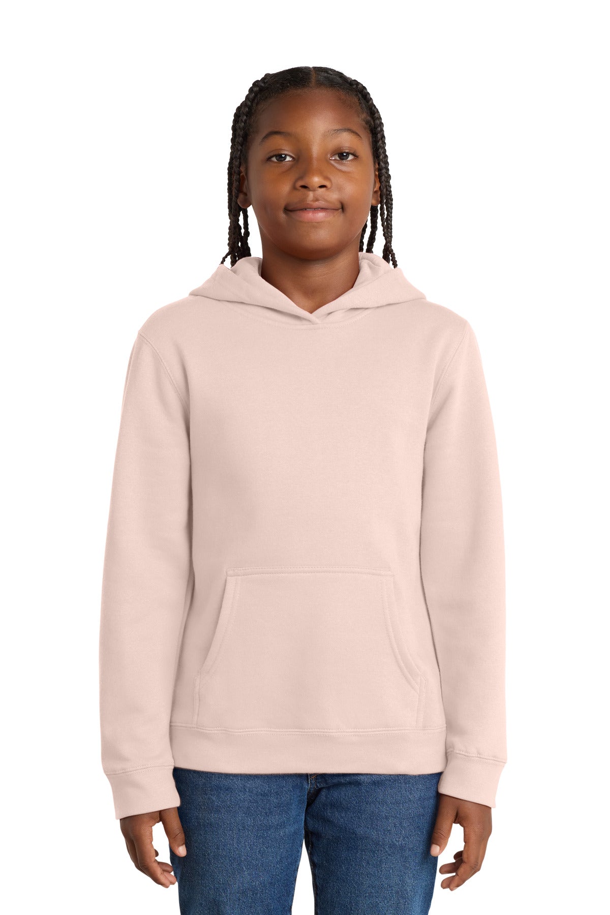 District Youth VITFleece Hoodie DT6100Y Rosewater Pink