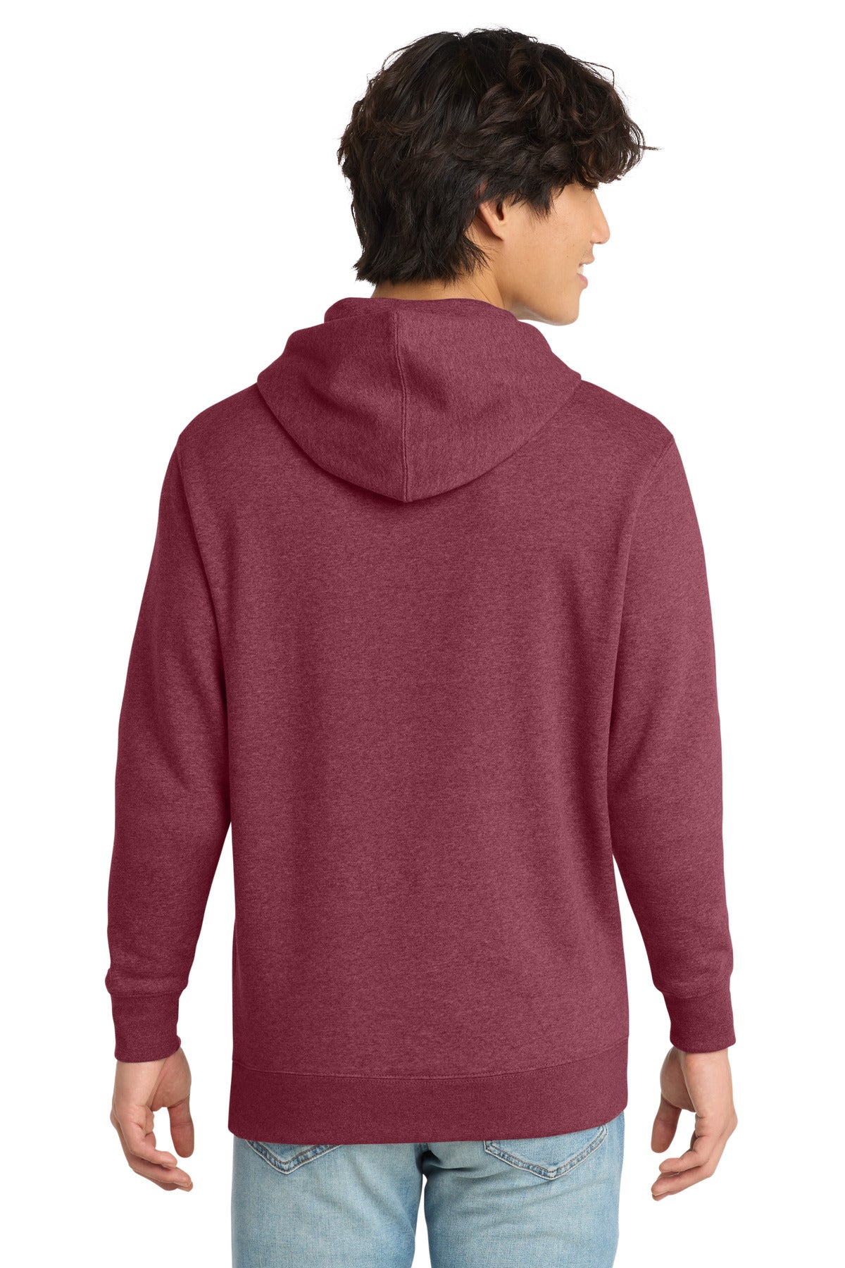 District VITFleece Hoodie DT6100 Heathered Cardinal