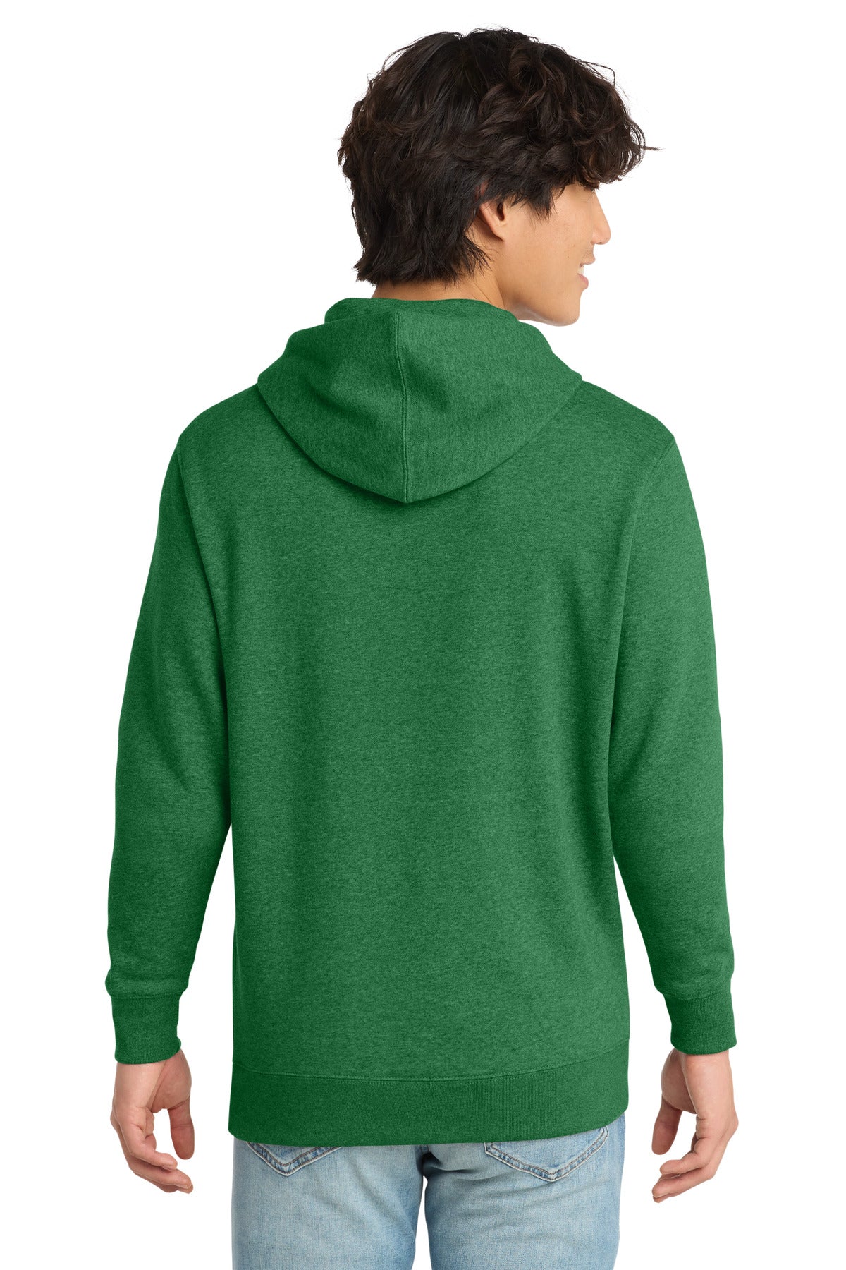 District VITFleece Hoodie DT6100 Heathered Kelly Green