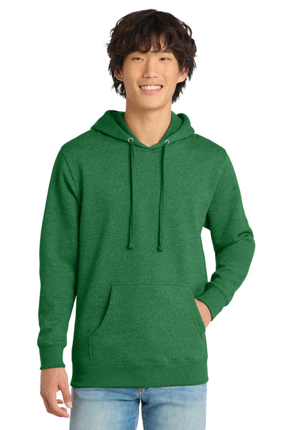 District VITFleece Hoodie DT6100 Heathered Kelly Green