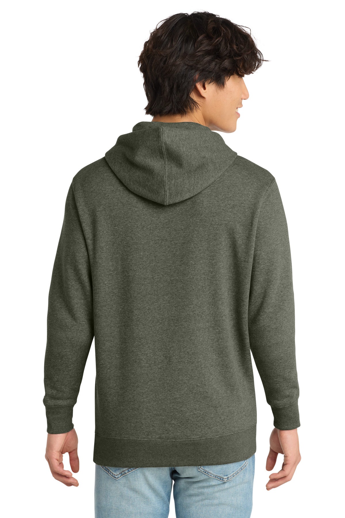 District VITFleece Hoodie DT6100 Heathered Olive
